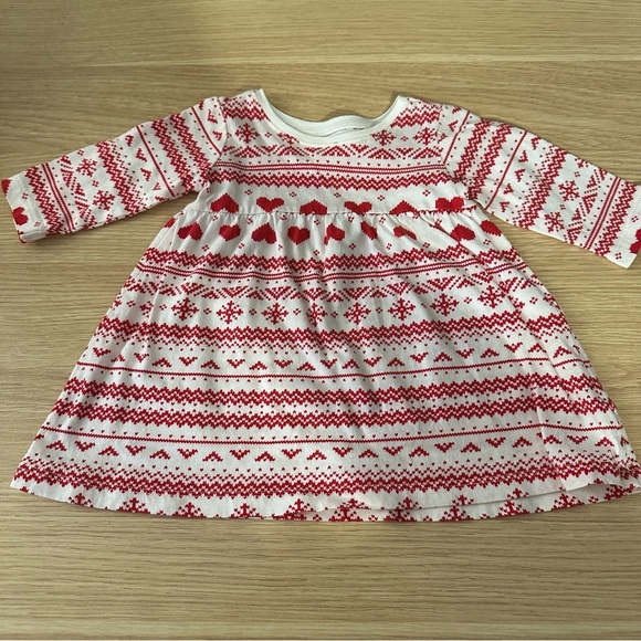 Old Navy Baby Girl Red & White Valentines Dress 0-3 Months - Picture 2 of 6